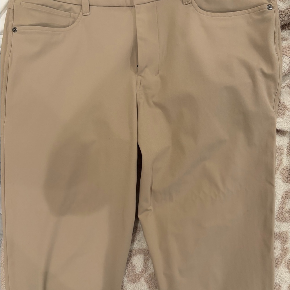 Men's Beige Chino Pants - Picture 3 of 7
